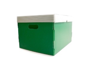 Recyclable And Black Foldable Stackable Closed Balck Pp Corrugated Plastic Correx Vegetable Conducti